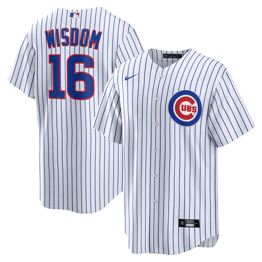 Men's Chicago Cubs Patrick Wisdom Nike White Home Replica Jersey - U-jersey