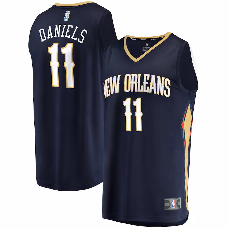 Men's New Orleans Pelicans Dyson Daniels Fanatics Navy Fast Break Replica Player Jersey - Icon Edition - U-jersey