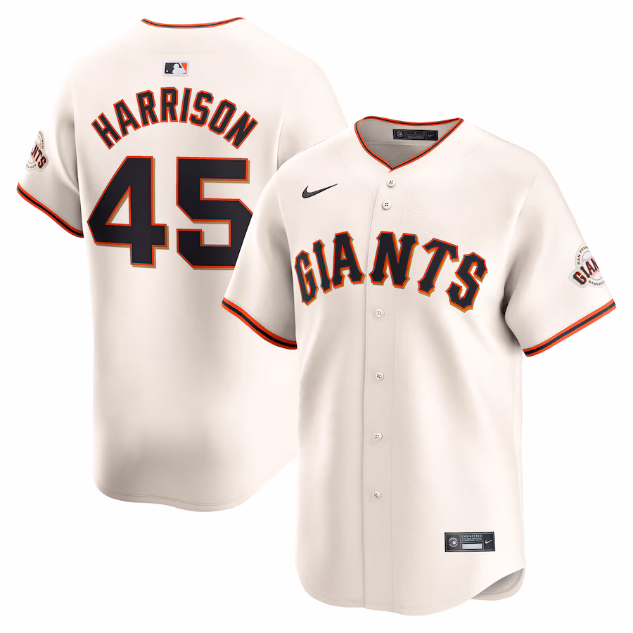 Men's San Francisco Giants Kyle Harrison Nike Cream Home Limited Player Jersey - U-jersey