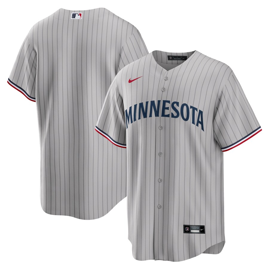 Men's Minnesota Twins Nike Gray Road Replica Team Jersey - U-jersey