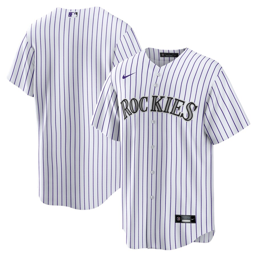 Men's Colorado Rockies Nike White Home Blank Replica Jersey - U-jersey