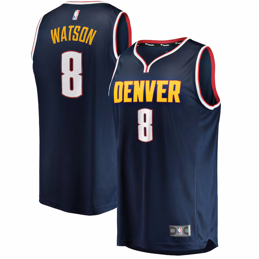 Men's Denver Nuggets Peyton Watson Fanatics Navy 2022 NBA Draft First Round Pick Fast Break Replica Player Jersey - Icon Edition - U-jersey