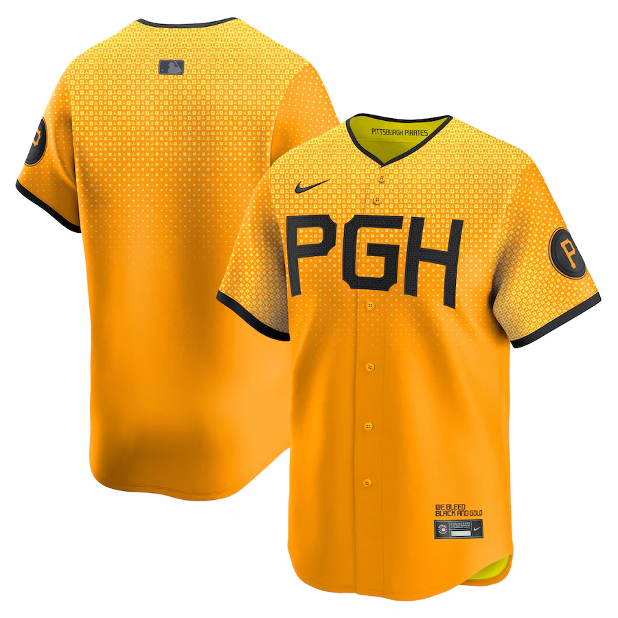 Men's Pittsburgh Pirates  Nike Gold City Connect Limited Jersey - U-jersey