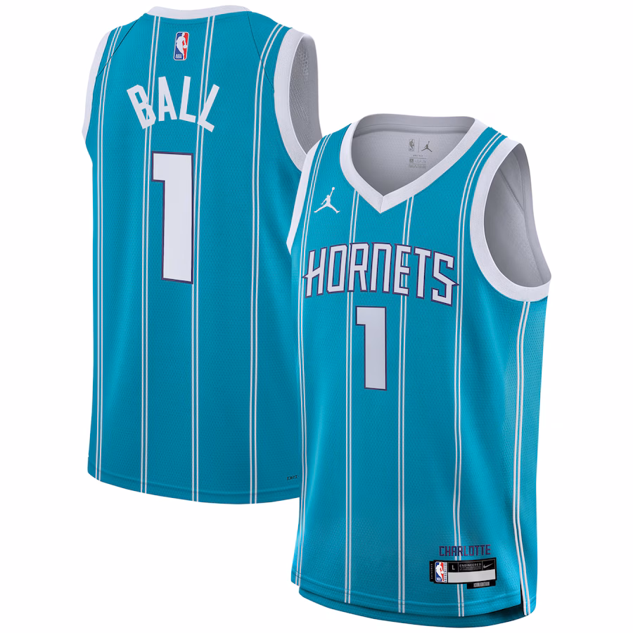 Youth Charlotte Hornets LaMelo Ball Nike Teal Swingman Jersey - Icon Edition - U-jersey