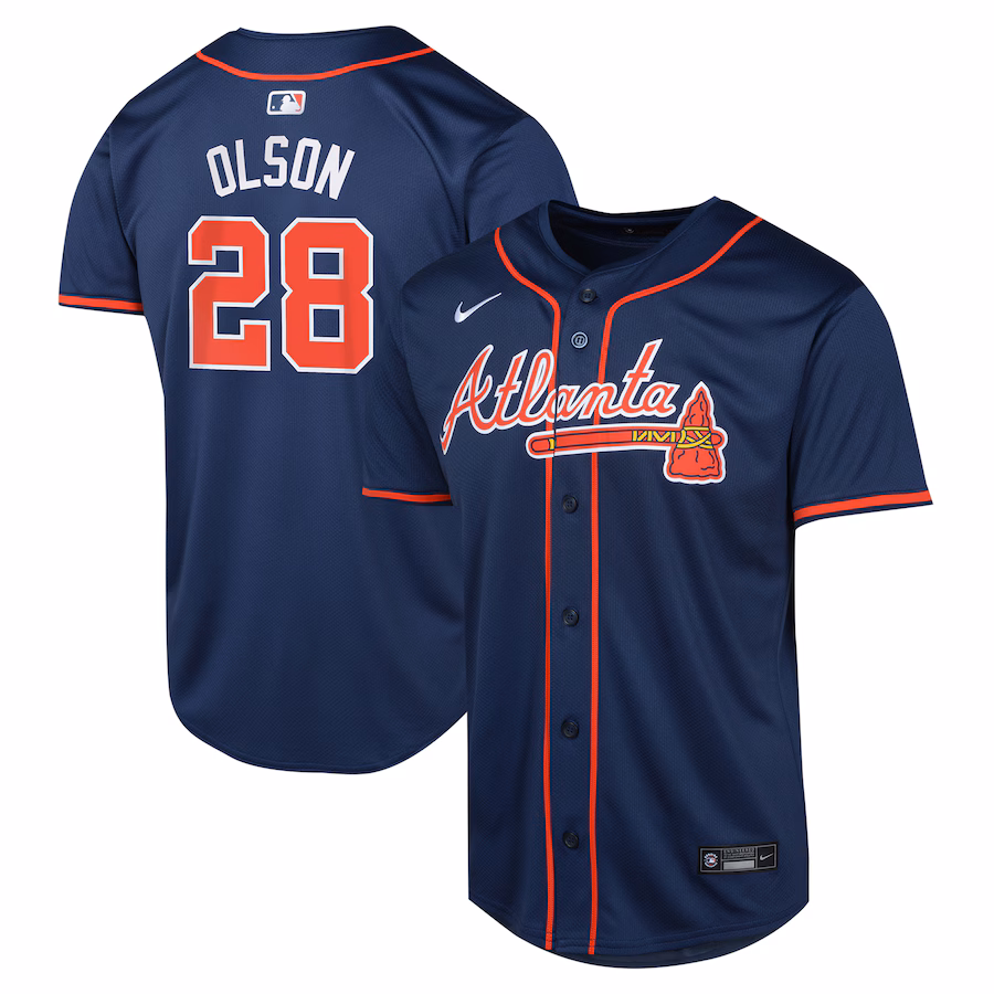 Youth Atlanta Braves Matt Olson Nike Navy Alternate Limited Player Jersey - U-jersey