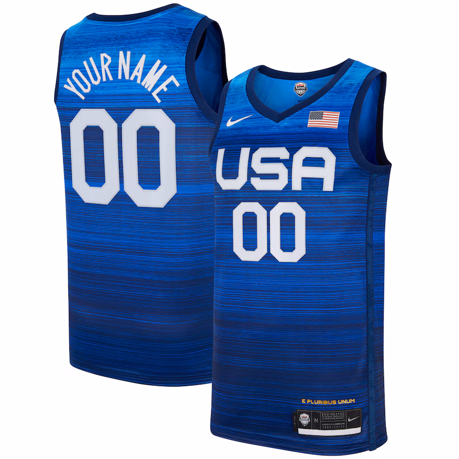 Men's USA Basketball Nike Navy Limited Custom Jersey - U-jersey