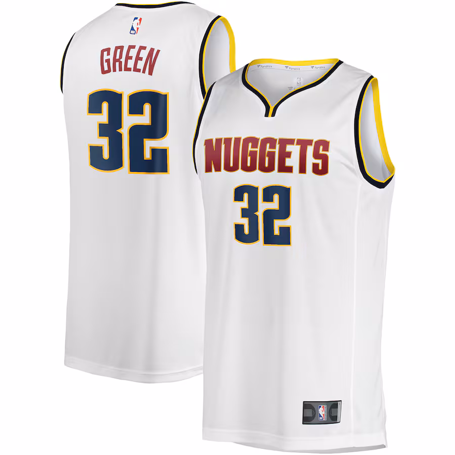 Men's Denver Nuggets Jeff Green Fanatics White Fast Break Player Jersey - Association Edition - U-jersey