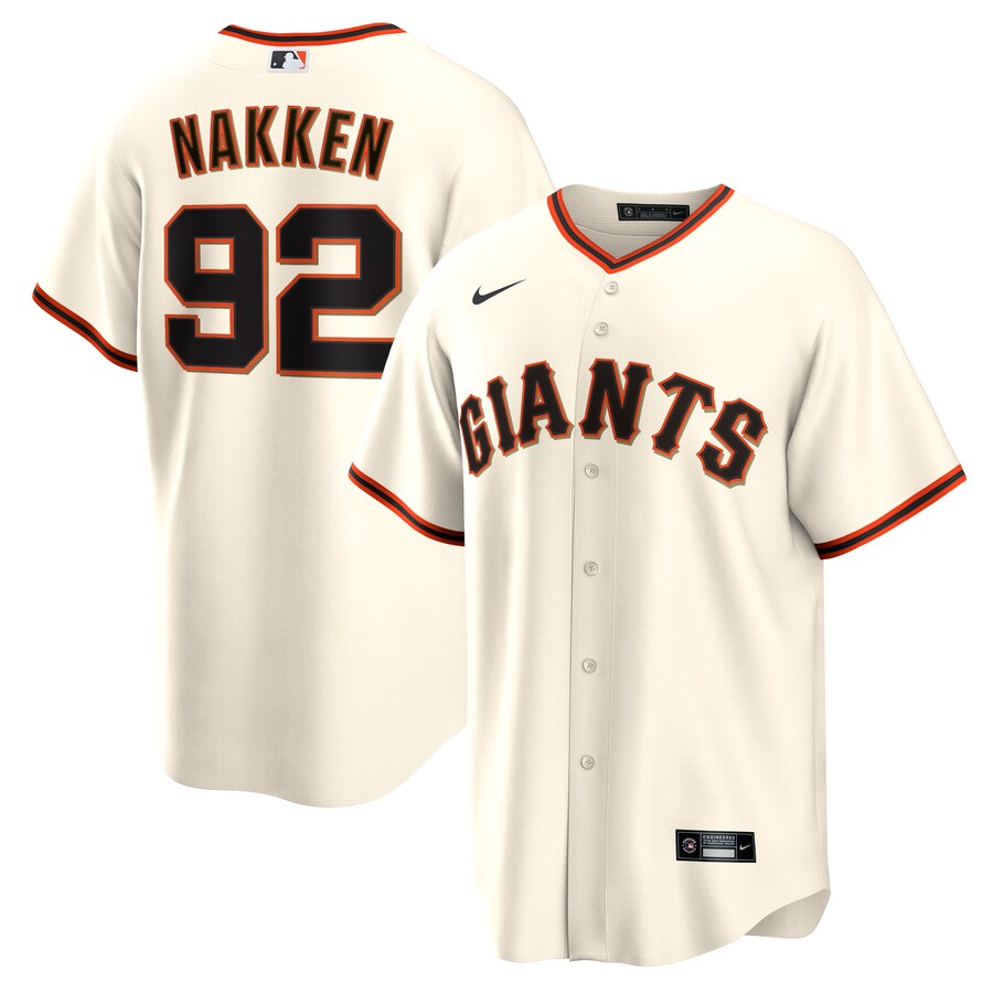 Men's San Francisco Giants Alyssa Nakken Nike Cream Home Replica Player Jersey - U-jersey