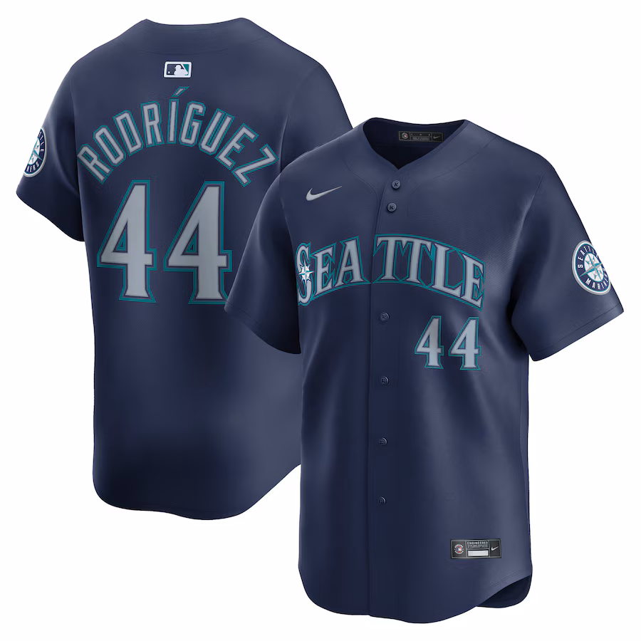 Men's Seattle Mariners Julio Rodriguez Nike Navy Road Limited - U-jersey