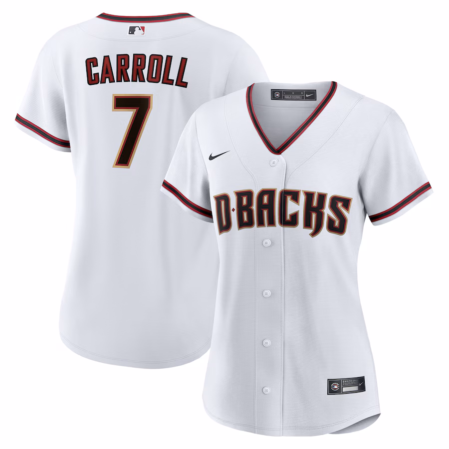 Women's Arizona Diamondbacks Corbin Carroll Nike White Home Replica Player Jersey - U-jersey