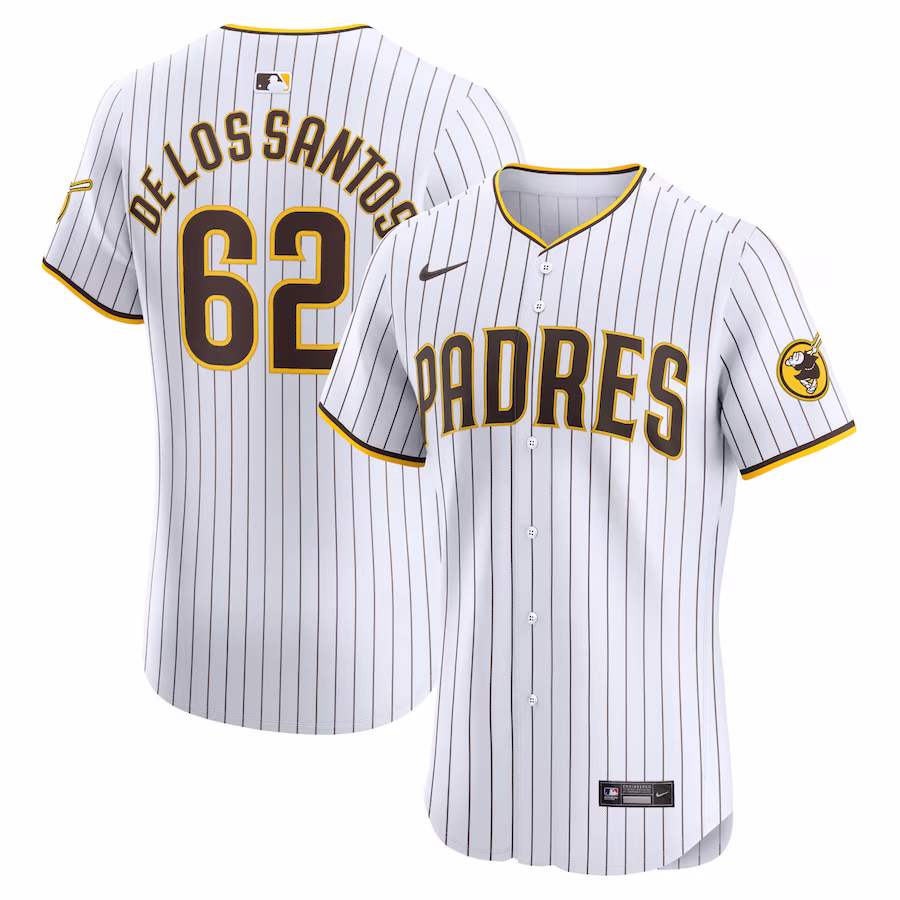 Men's San Diego Padres Enyel De Los Santos Nike White Home Elite Player Jersey - U-jersey