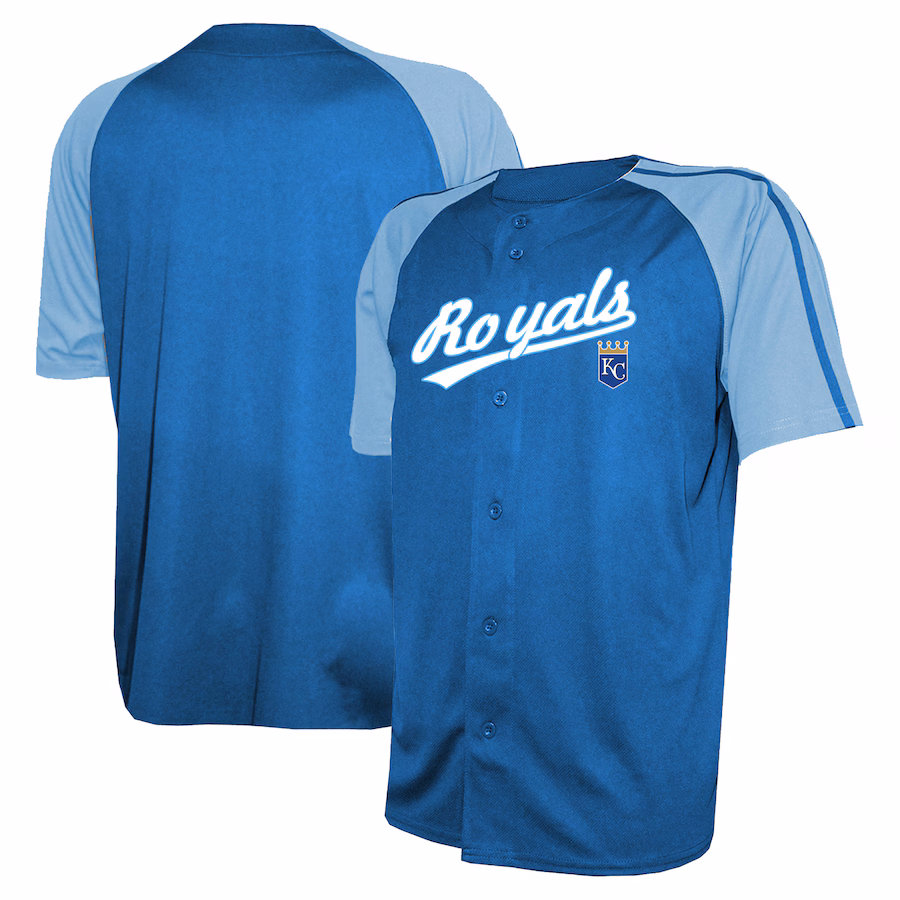 Men's  Kansas City Royals Stitches Royal Team Raglan Jersey - U-jersey