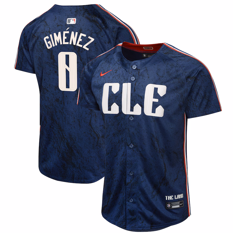 Youth Cleveland Guardians Andres Gimenez Nike Navy 2024 City Connect Limited Jersey - U-jersey