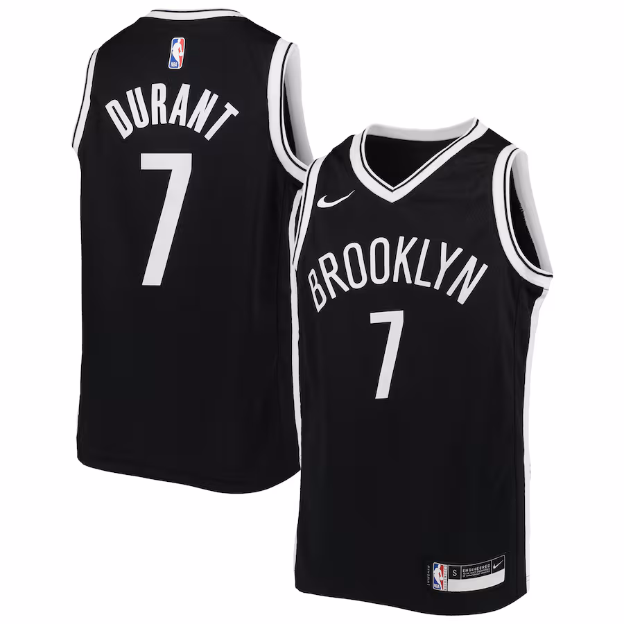 Youth Brooklyn Nets Kevin Durant Nike Black Swingman Jersey - Icon Edition - U-jersey