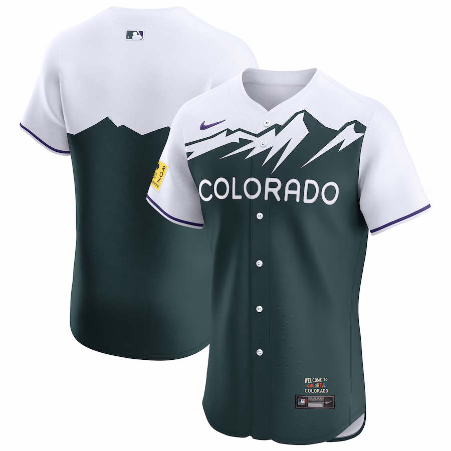 Men's Colorado Rockies Nike Green City Connect Elite Jersey - U-jersey