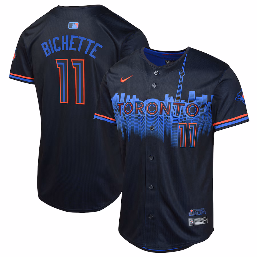 Youth Toronto Blue Jays Bo Bichette Nike Navy 2024 City Connect Limited Player Jersey - U-jersey