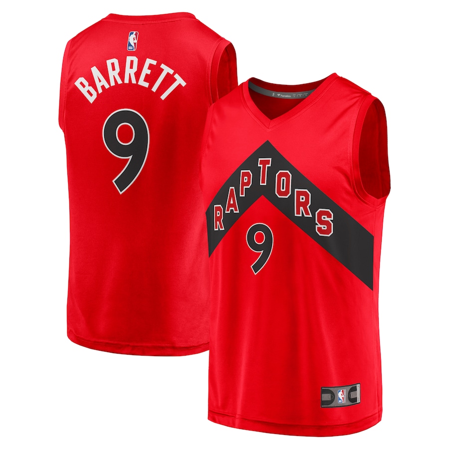 Men's Toronto Raptors RJ Barrett Fanatics Red Fast Break Player Jersey - Icon Edition - U-jersey