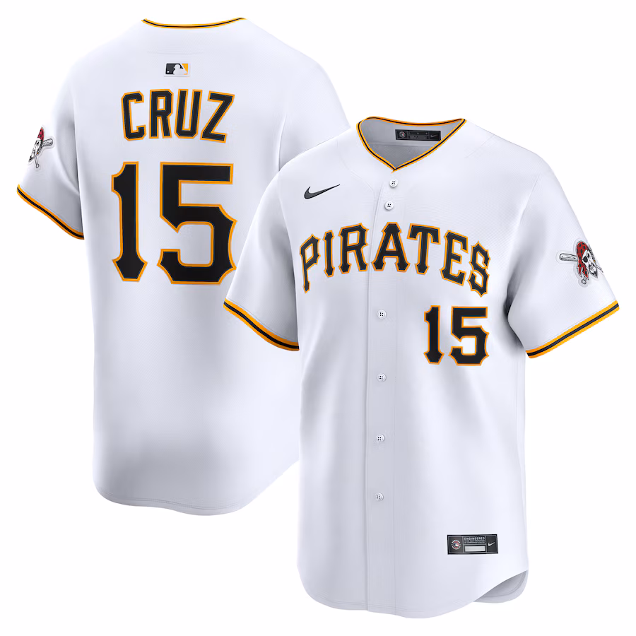 Men's Pittsburgh Pirates Oneil Cruz Nike White Alternate Limited Player Jersey - U-jersey
