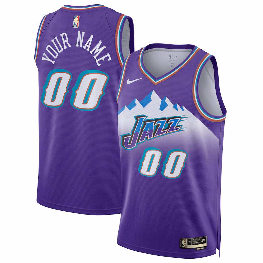 Unisex Utah Jazz Nike Purple 2022/23 Custom Swingman Jersey - Classic Edition - U-jersey