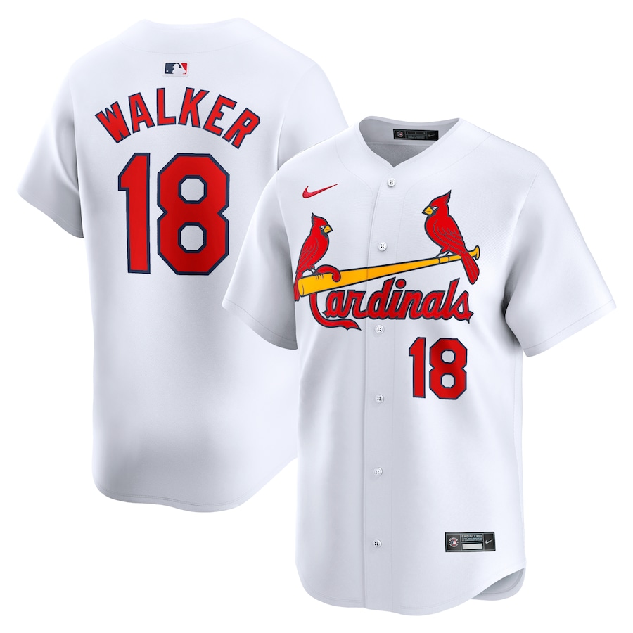 Men's St. Louis Cardinals Jordan Walker Nike White Home Limited Player Jersey - U-jersey