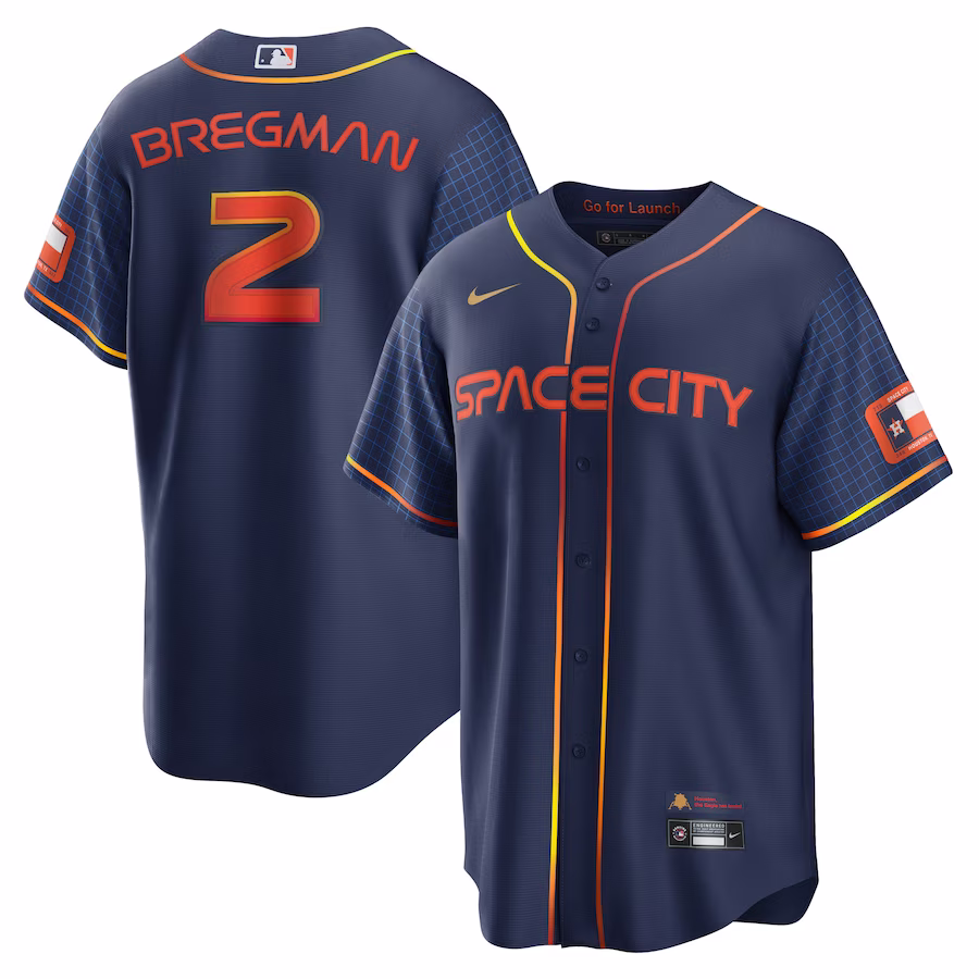 Men's Houston Astros Alex Bregman Nike Navy City Connect Replica Player Jersey - U-jersey