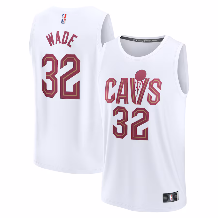 Men's Cleveland Cavaliers Dean Wade Fanatics White Fast Break Replica Player Jersey - Association Edition - U-jersey