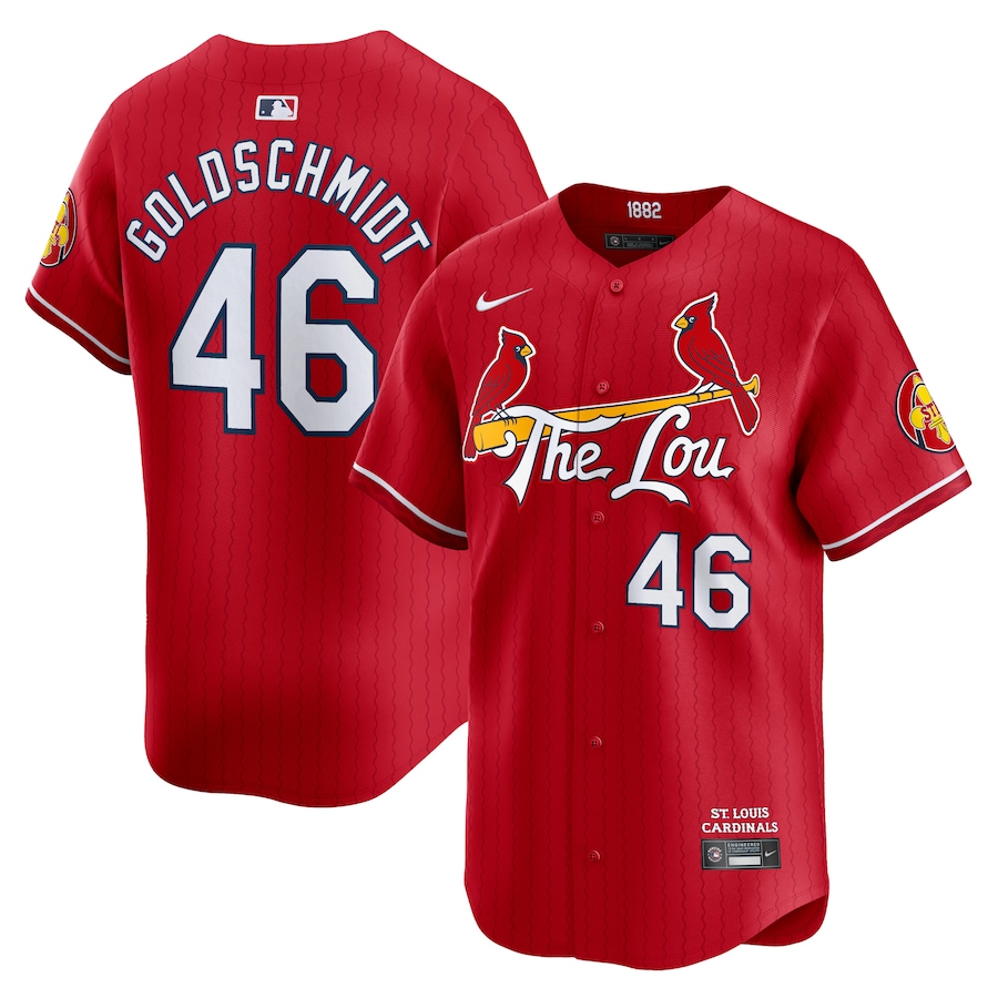 Men's St. Louis Cardinals Paul Goldschmidt Nike Red 2024 City Connect Limited Player Jersey - U-jersey