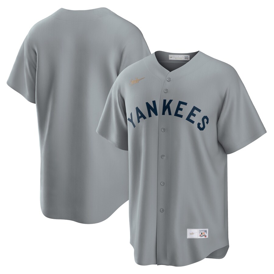 Men's New York Yankees Nike Gray Road Cooperstown Collection Team Jersey - U-jersey