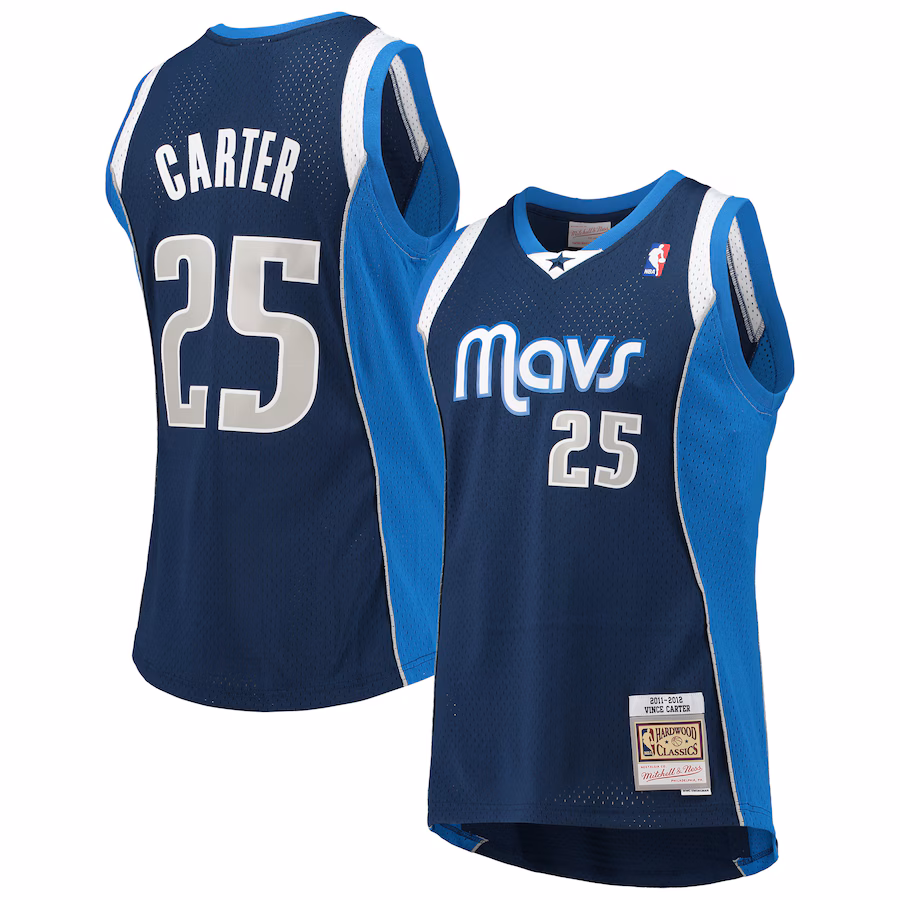 Men's Dallas Mavericks Vince Carter Mitchell & Ness Navy 2011/12 Hardwood Classics Swingman Jersey - U-jersey