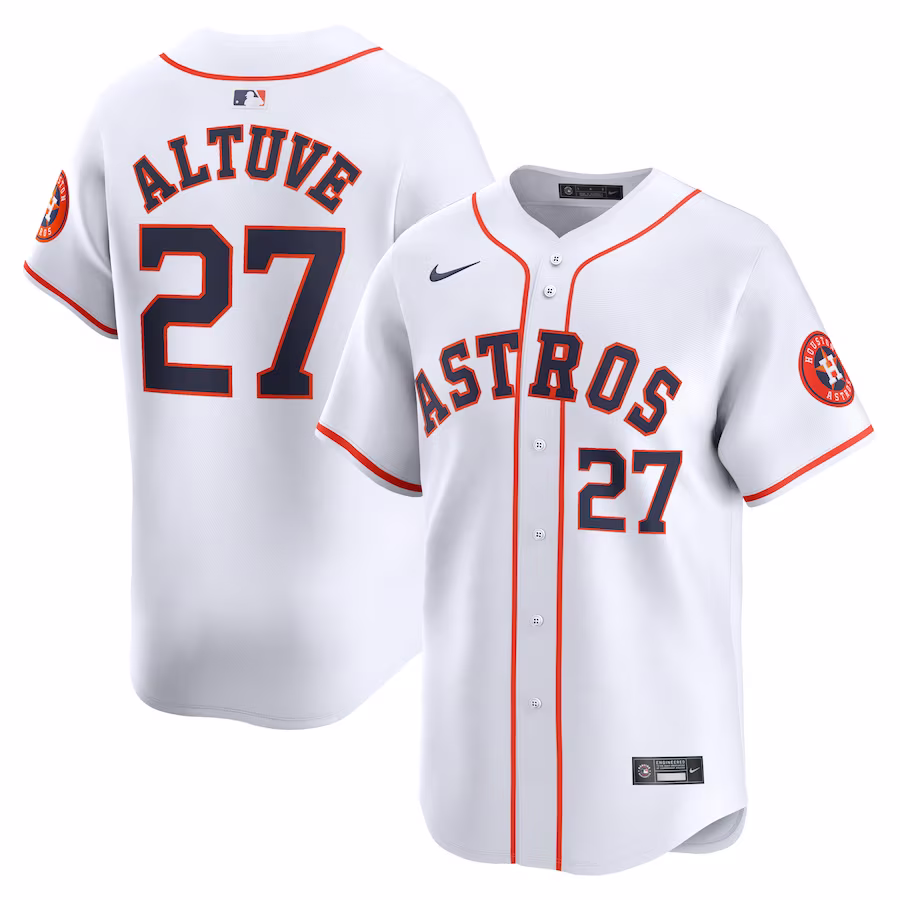 Men's Houston Astros Jose Altuve Nike White Home Limited Player Jersey - U-jersey