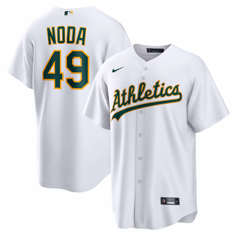 Men's Athletics Ryan Noda Nike White Home Replica Jersey - U-jersey