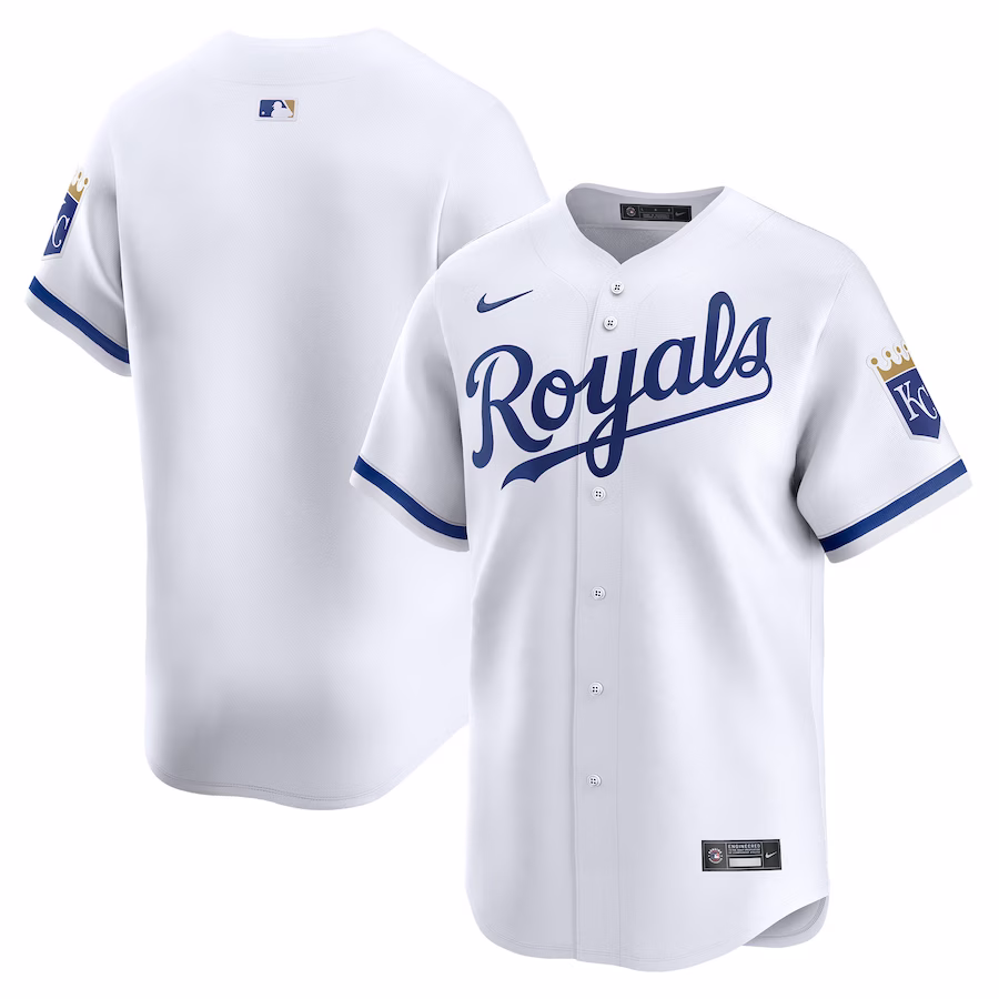 Men's Kansas City Royals Nike White Home Limited Jersey - U-jersey