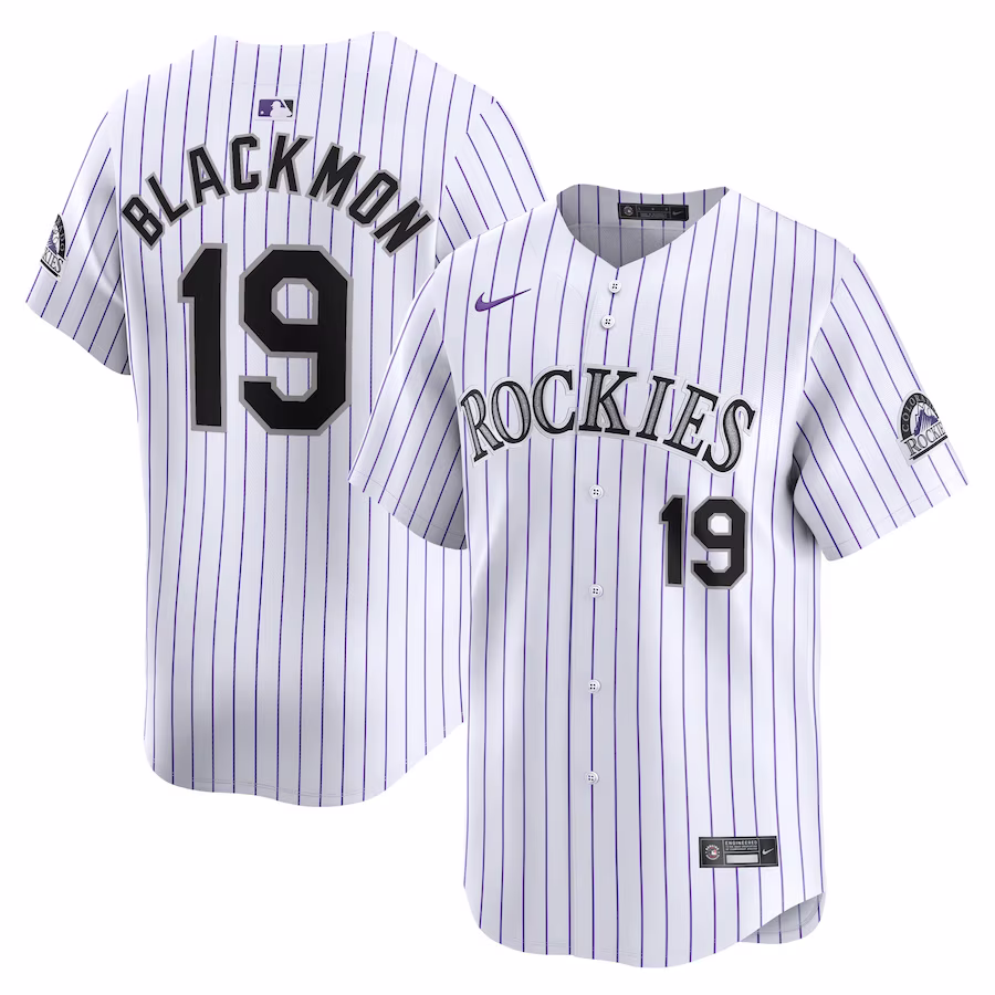 Men's Colorado Rockies Charlie Blackmon Nike White Home Limited Player Jersey - U-jersey