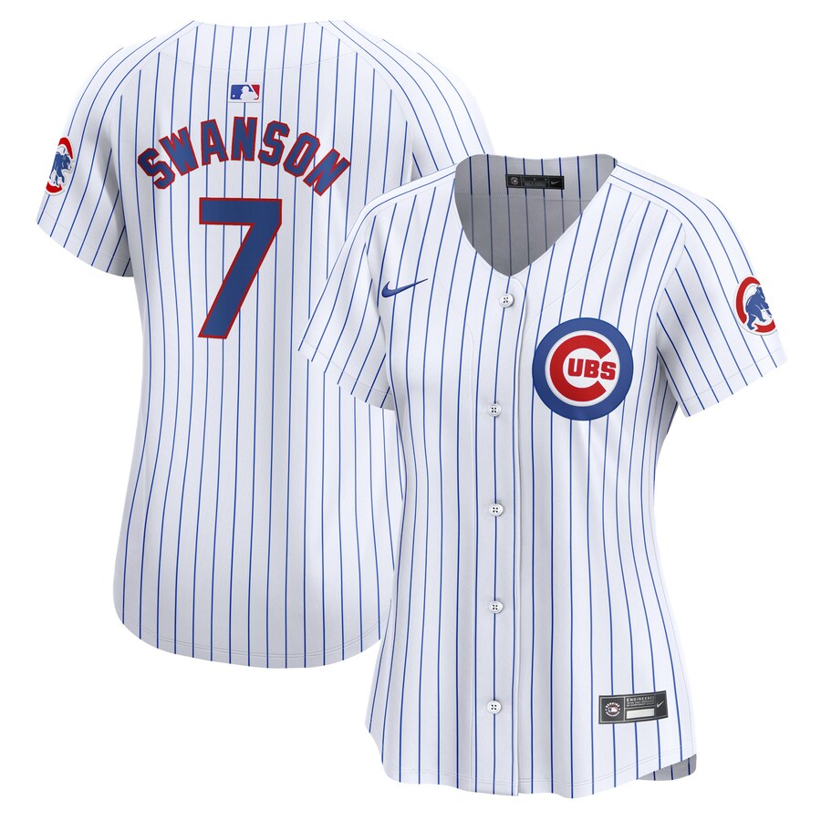 Women's Chicago Cubs Dansby Swanson Nike White Home Limited Player Jersey - U-jersey