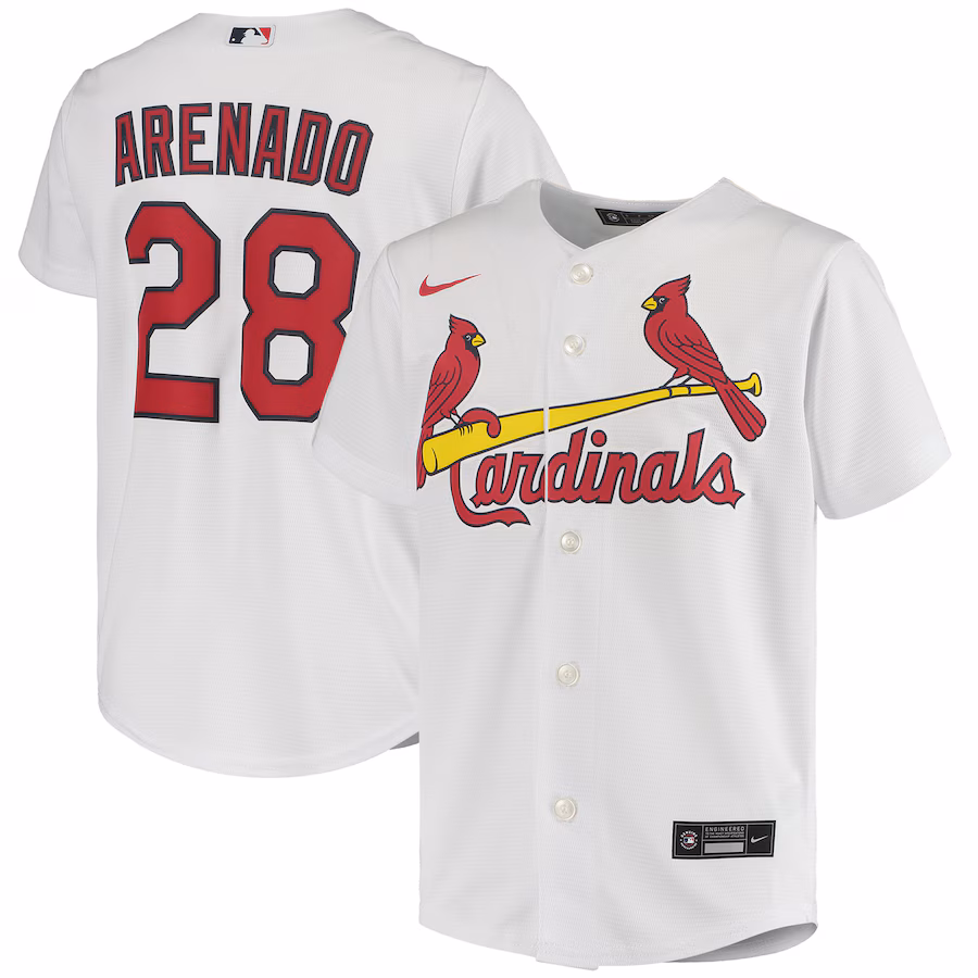 Youth St. Louis Cardinals Nolan Arenado Nike White Home Replica Player Jersey - U-jersey