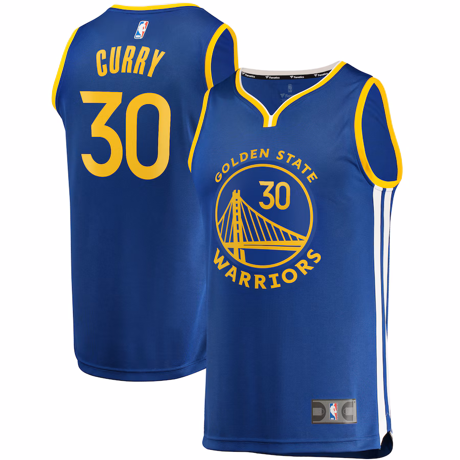 Men's Golden State Warriors Stephen Curry Fanatics Royal Fast Break Replica Player Team Jersey - Icon Edition - U-jersey