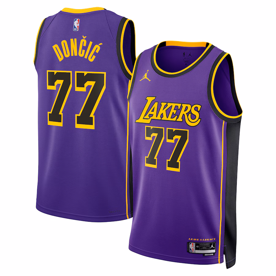 Unisex Los Angeles Lakers Luka Dončić Jordan Brand Purple Swingman Jersey - Statement Edition - U-jersey