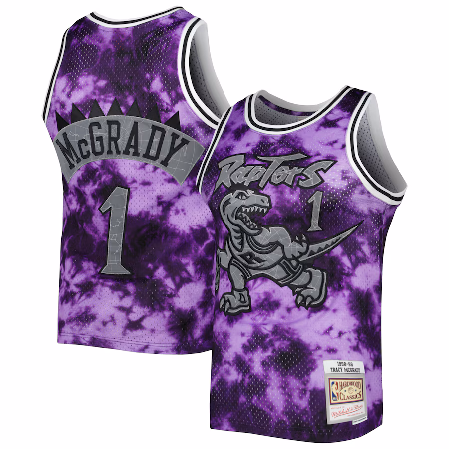 Men's Toronto Raptors Tracy McGrady Mitchell & Ness Purple 1998/99 Galaxy Swingman Jersey - U-jersey