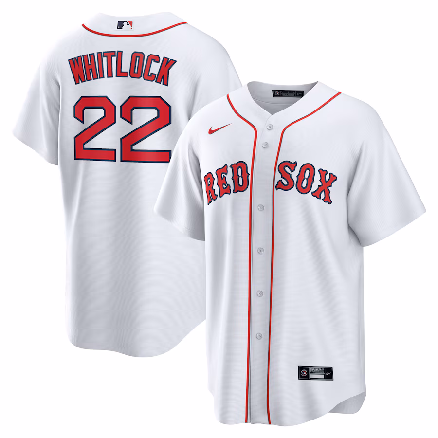 Men's Boston Red Sox Garrett Whitlock Nike White Home Replica Jersey - U-jersey
