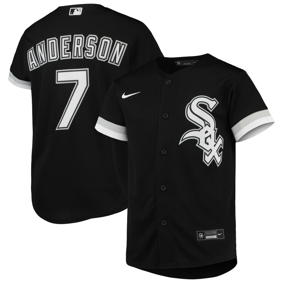 Youth Chicago White Sox Tim Anderson Nike Black Alternate Replica Player Jersey - U-jersey