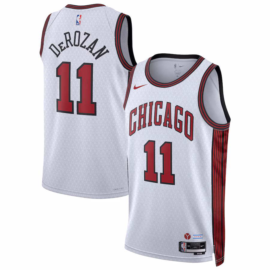 Unisex Chicago Bulls DeMar DeRozan Nike White 2022/23 Swingman Jersey - City Edition - U-jersey