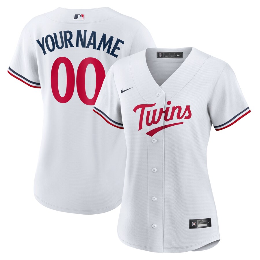 Women's Minnesota Twins Nike White Home Replica Custom Jersey - U-jersey