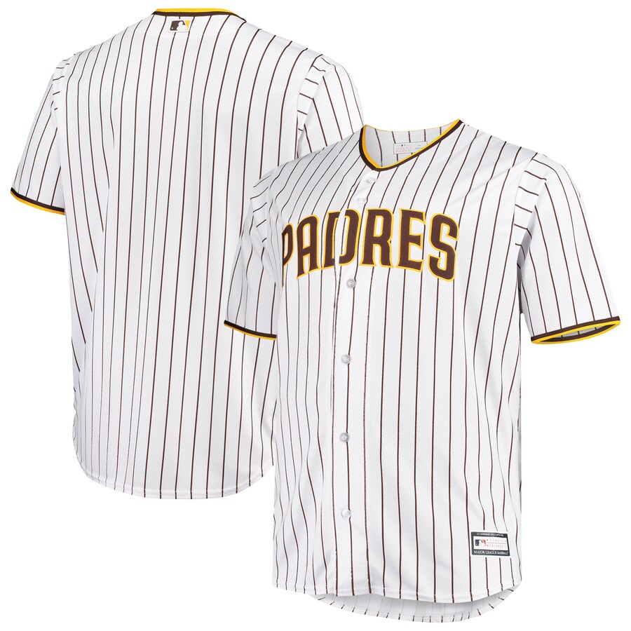 Men's San Diego Padres White/Brown Big & Tall Home Replica Team Jersey - U-jersey