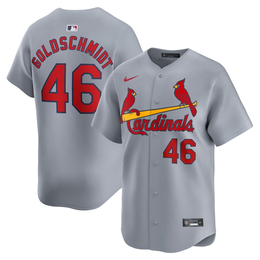 Men's St. Louis Cardinals Paul Goldschmidt Nike Gray Away Limited Player Jersey - U-jersey