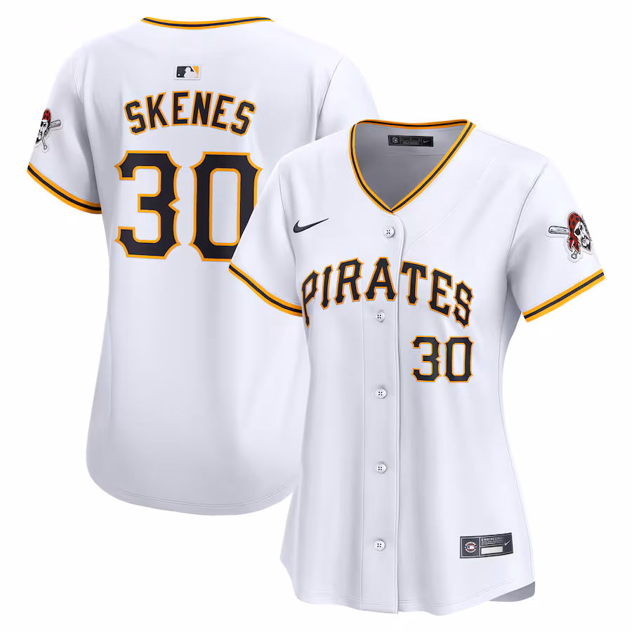 Women's Pittsburgh Pirates Paul Skenes Nike White Home Limited Player Jersey - U-jersey
