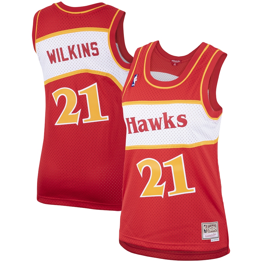 Women's Atlanta Hawks Dominique Wilkins Mitchell & Ness Red  Hardwood Classics Swingman Jersey - U-jersey