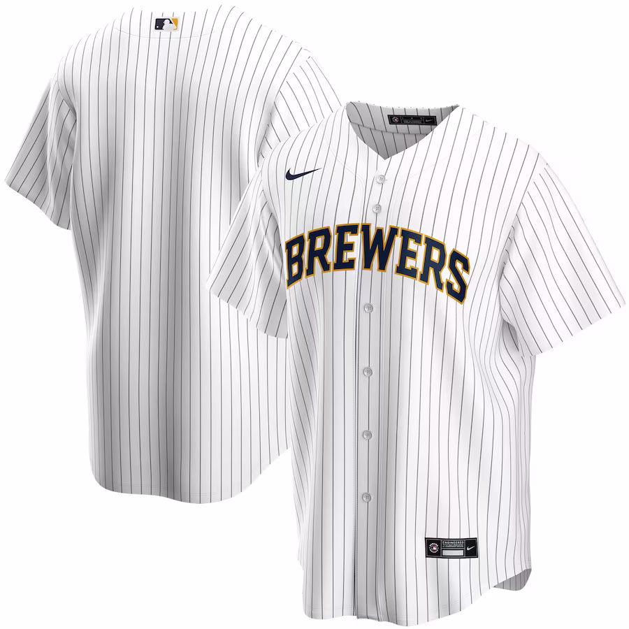 Youth Milwaukee Brewers Nike White Home Replica Team Jersey - U-jersey