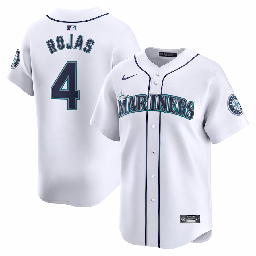 Men's Seattle Mariners Josh Rojas Nike White Home Limited Player Jersey - U-jersey