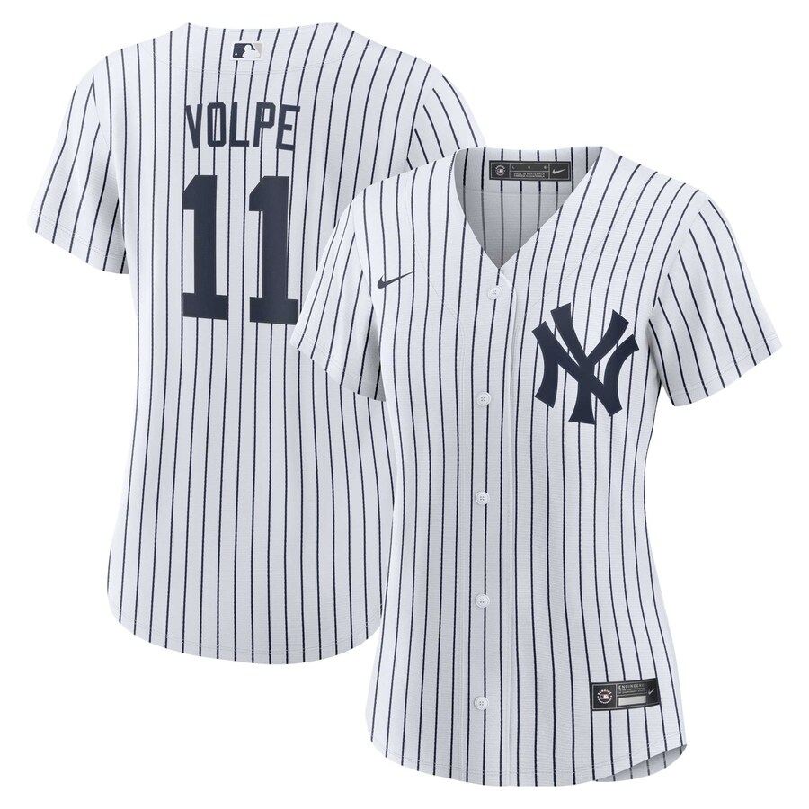 Women's New York Yankees Anthony Volpe Nike White Home Replica Player Jersey - U-jersey