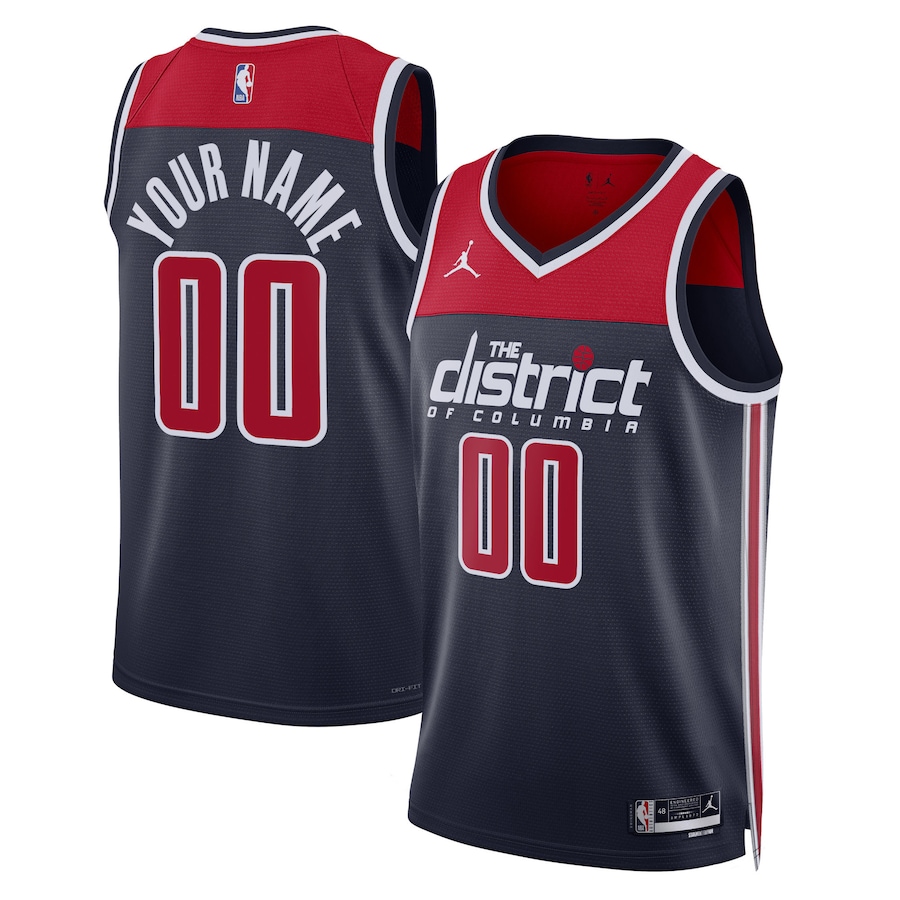 Unisex Washington Wizards Jordan Brand Navy 2022/23 Swingman Custom Jersey - Statement Edition - U-jersey